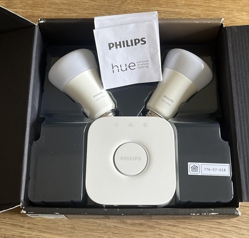 Philips Hue Starter Kit E27 Warm White LED Smart Bulbs with Hue Bridge - Picture 2 of 2