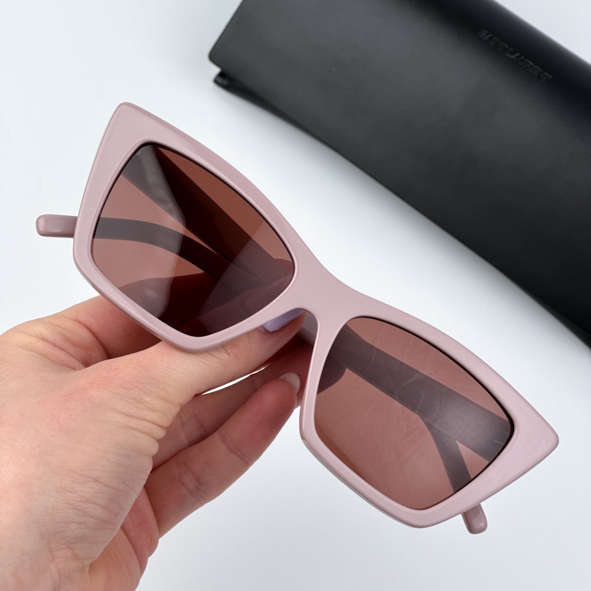 Saint Laurent Women Sunglasses Nude Pink Brown Cat Eye SL276 MICA 058 BRAND NEW thumbnail 9