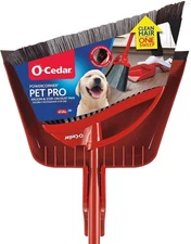 O-Cedar Pet Pro Broom & Step-On Dustpan – 99% Pet Hair Removal, Quiet Cleaning T