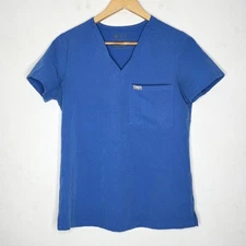 FIGS Scrub Top Womens Technical Catarina One Pocket Style FW1000 Blue XS