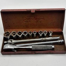 Snap-on Tool 14 In Drive Sockets With Vintage Set Kba-222b Mixed Craftsman Ext