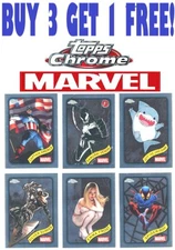 2025 Topps Chrome Marvel Comics BASE (BUY 3 GET  1) You Pick/Complete Your Set