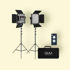 GVM 480 Ls B2L LED Video Lighting Kit App Control Bi-color 2300-6800k (2-pack)