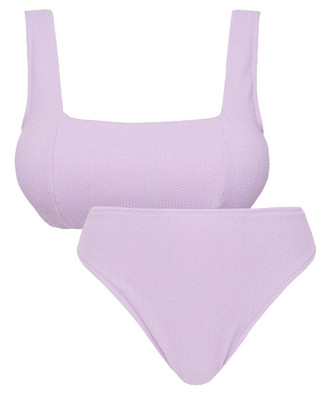 Flieder Bikini Kleid Gr. 32 bügellos leichte Schaumstoffpolsterung breite Träger Oberteil Unterteil