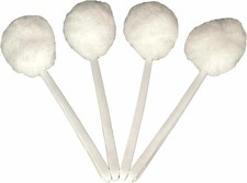 Bowl Brush Toilet Cleaning Brush Set Soft Polyester Head 15x5 inches White 4...