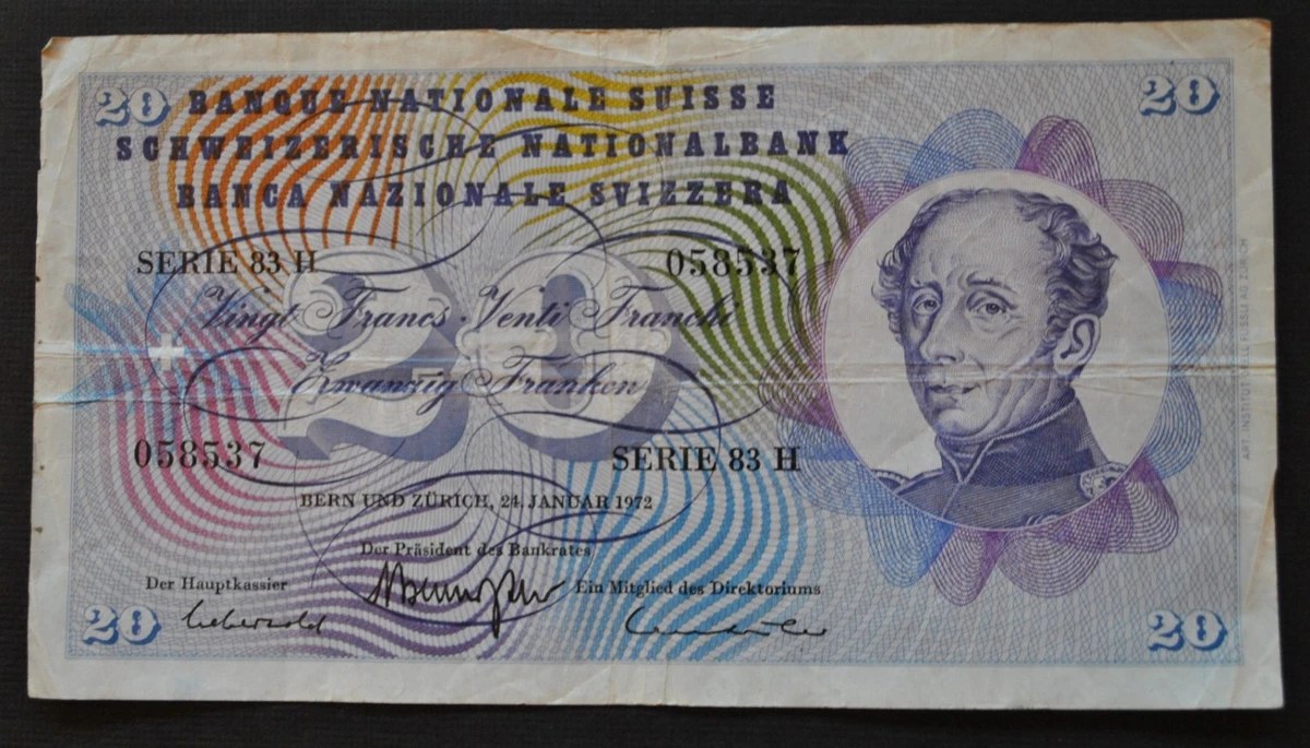 1972 Swiss Paper Money for sale | eBay
