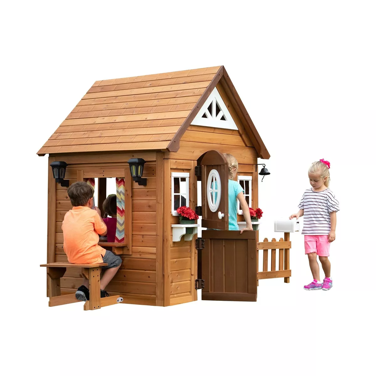Backyard discovery aspen wooden cedar sale playhouse