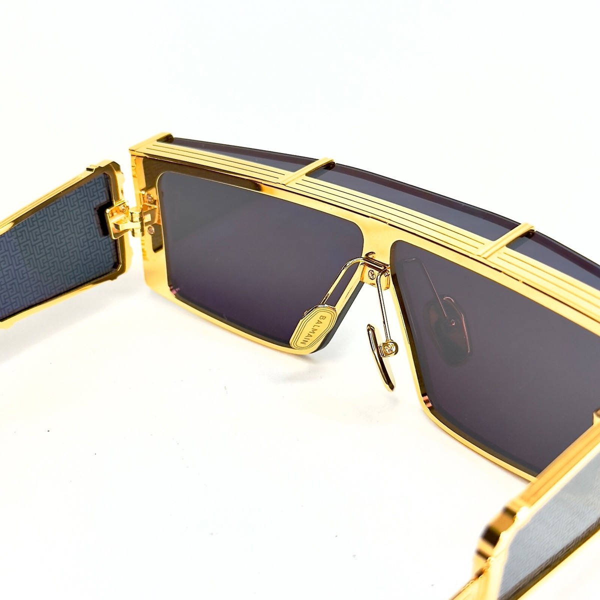 ? Balmain B-VII Akonis NWT Black/Gold 55mm Sunglasses QUALITY! GLAM! EXCLUSIVE! Balmain - Armour (Black/Gold) – Good See Co main image 3