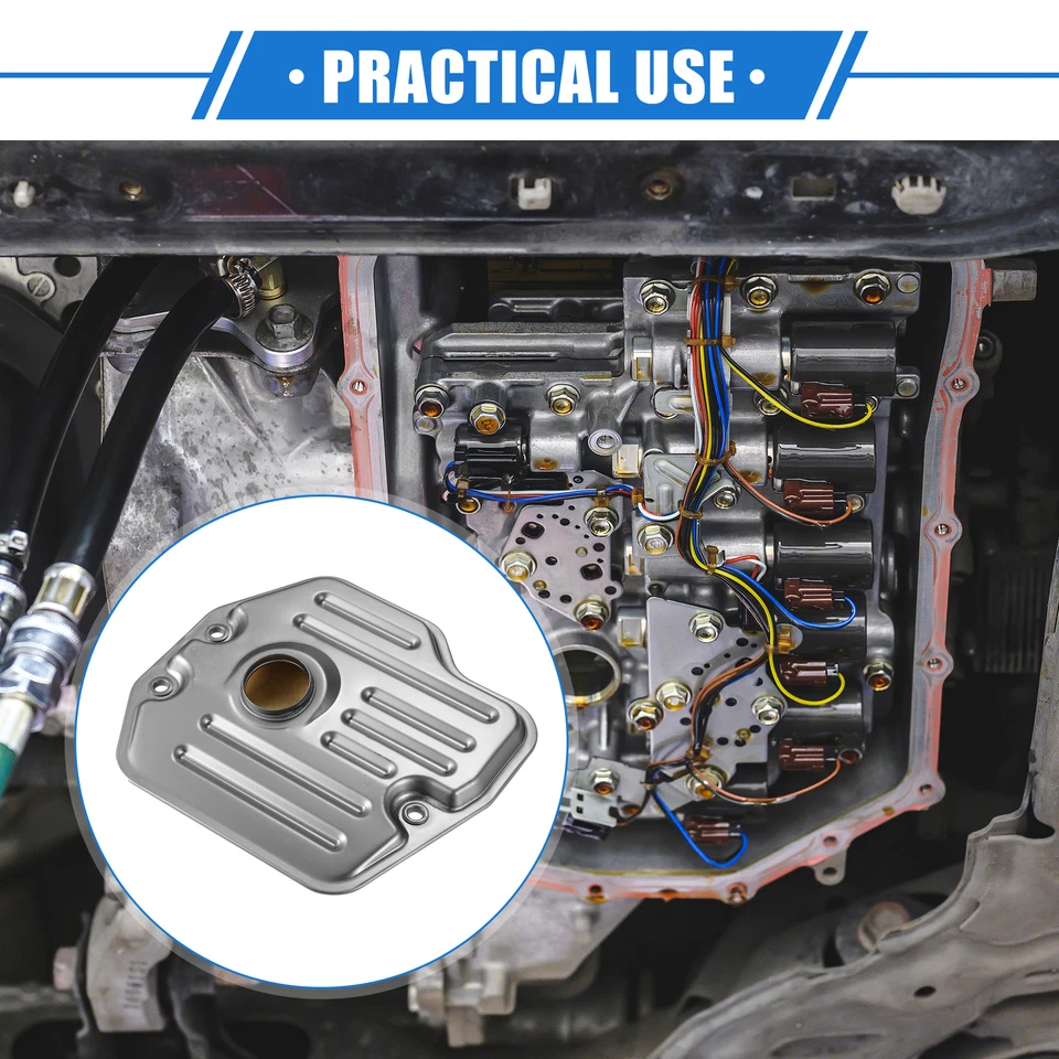 Filtro de transmisión compatible para Toyota Camry 2004-2002 metal tono plata Foto 2 de 4