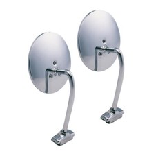 Universal Chrome Long Stem Peep Mirrors Classic Truck Hotrod Pair Lh Rh