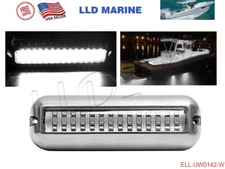 White 42LED Boat Marine Transom Lights Underwater 316 Stainless Steel Pontoon