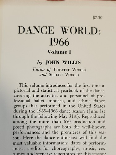 Dance World Vol 1-9 Hardcover 1966-1974 John Willis With Photographs - Imagen 5 de 15