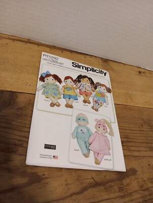Simplicity R11292 Plush 19'' Dolls Yarn Hair & Clothes Pattern S9440 Elaine Heigl