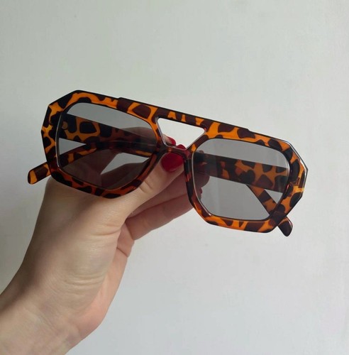 Square Vintage Sunglasses Woman Brand Designer Big Frame Sun Glasses Female Fash - Picture 2 of 12