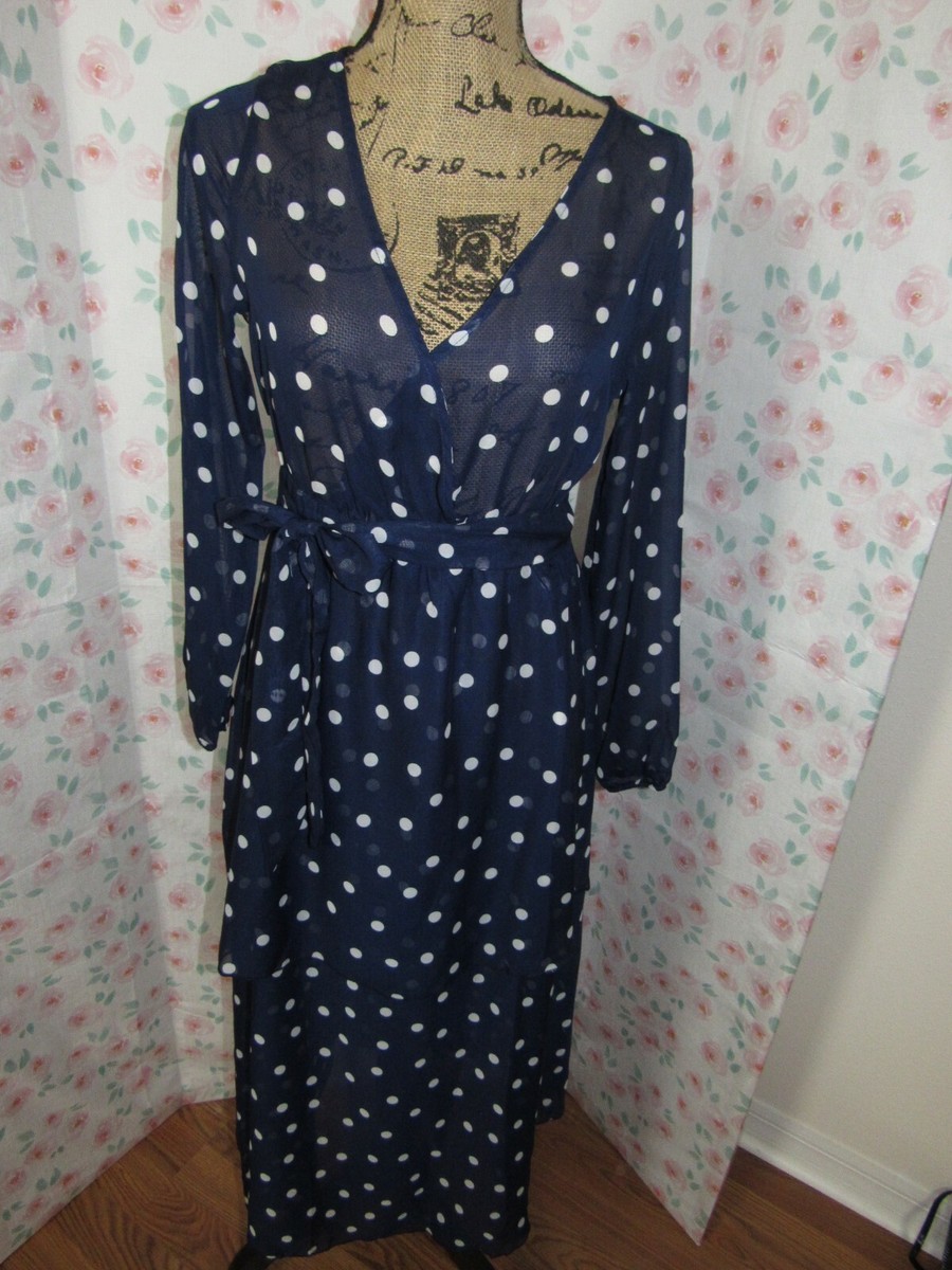 navy blue and white spotted dress Florida
