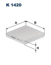 Filtron K 1420 filter, interior air for Kia