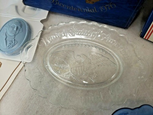 MOUNT VERNON & USA BICENTENNIAL Avon Vintage Plate Soap Set Lot/2 NOS - Picture 3 of 12