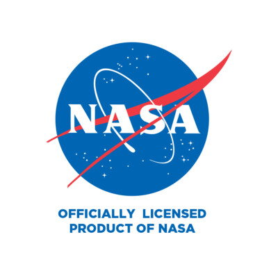 NASA Logo Over Space Shuttle with Rainbow Lanyard Reel Badge ID