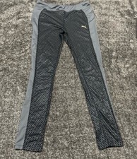 Youth XL Puma Full-Length Leggings With Silver/Gold Detail