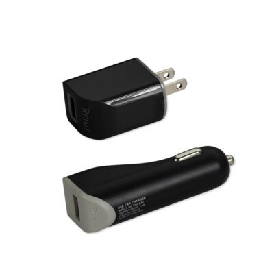 Reiko iPhone 4G 1 AMP 3-in-1 Car Charger Wall Adapter with Cable in Black | MaxS
