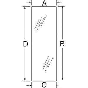 3C581-71010: Glass Lower New fits Kubota M5040 M6040 M7040 M8540 M9540
