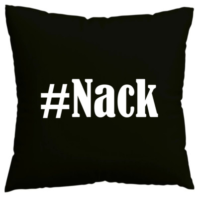 Kissenbezug #Nack I love Nack Schwarz 140958