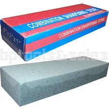6" Aluminum Oxide Sharpening Stone Dual Grit Hone Knife Blade Sharpener Fishing