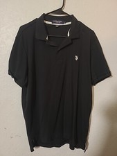 U.s. Polo Assn. , Dress Shirt , Short Sleeve , Casual , Button Up , L , Black