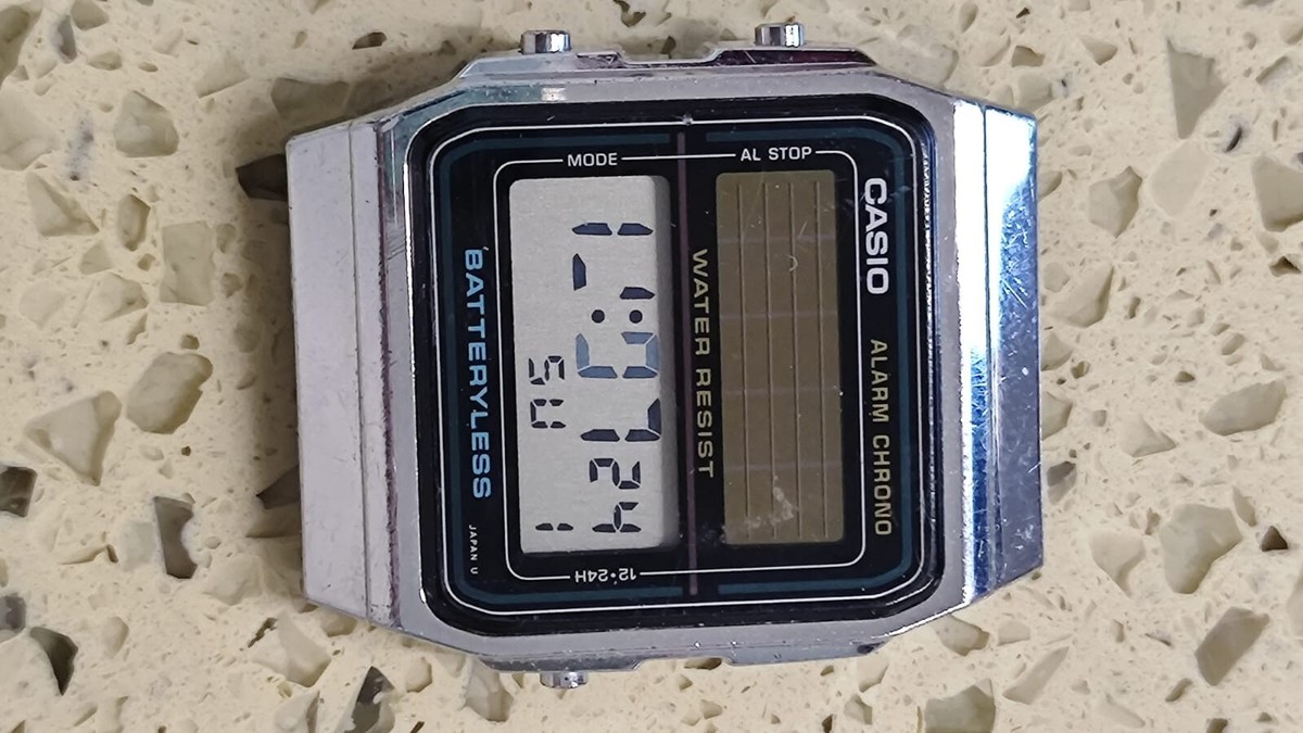 CASIO AL-180 mod 686 Batteryless Men Digital Watch JAPAN