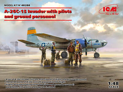 ICM 48288 1:48 Douglas A-26C-15 Invader mit Piloten und Bodenpersonal