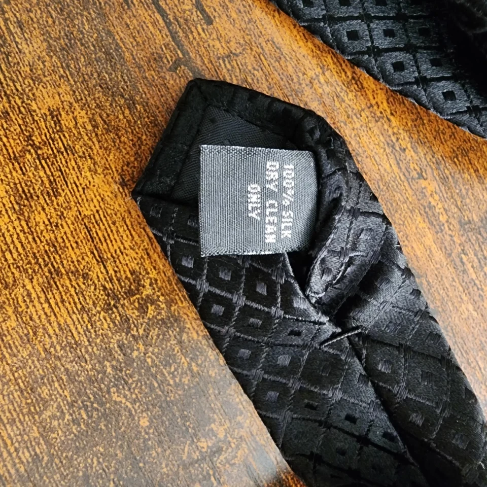 Pierre Cardin Mens Neck Tie 100% Silk Black - Image 4 of 4