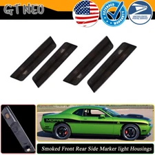 4PCS/set Front Rear Side Marker Light Housings Kit For 2008-14 Dodge Challenger