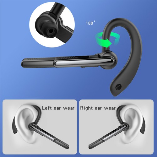Bluetooth Earphone Hands-free Business Headset Noise Cancelling Mic Ear Hook - Picture 9 of 11