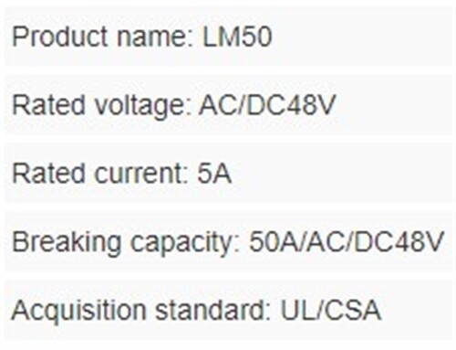 Micro fusible Daito LM50 5A noir carré 2 broches 48V AC/DC - Photo 2/2