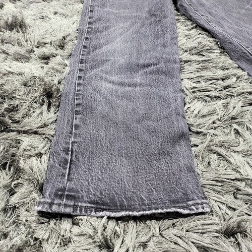 Jeans Levi's Premium Ribcage dritto alla caviglia donna 28 nero antracite Big E denim - Foto 16 di 22