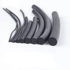 10M Black Foamed silicone rubber seal strip Round dia 2 3 4 5 6 7 8 9 10 mm