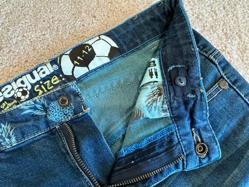 Desigual Capri Denim Pants - Unisex Kids Sz 11-12 - Preowned - Picture 9 of 10