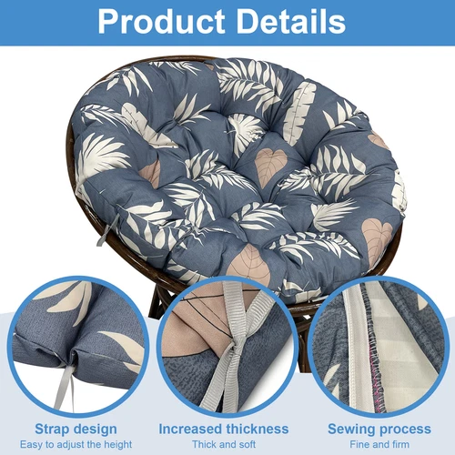 Papasan Chair Cushion Waterproof Oxford Cloth Circle Stuffed Egg Chair Cushions - Picture 90 of 111
