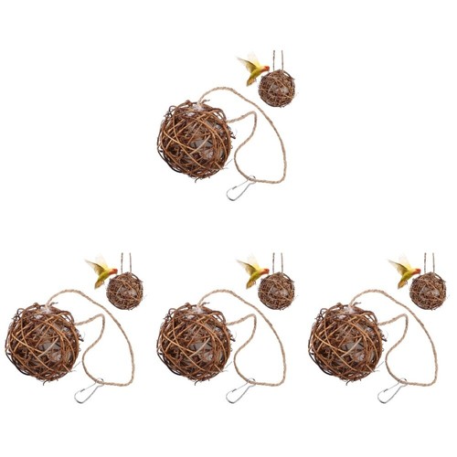 Set of 4 Kolibri-Nest Für Den Garten Vogelnest Vogel- Käfig Spielzeug