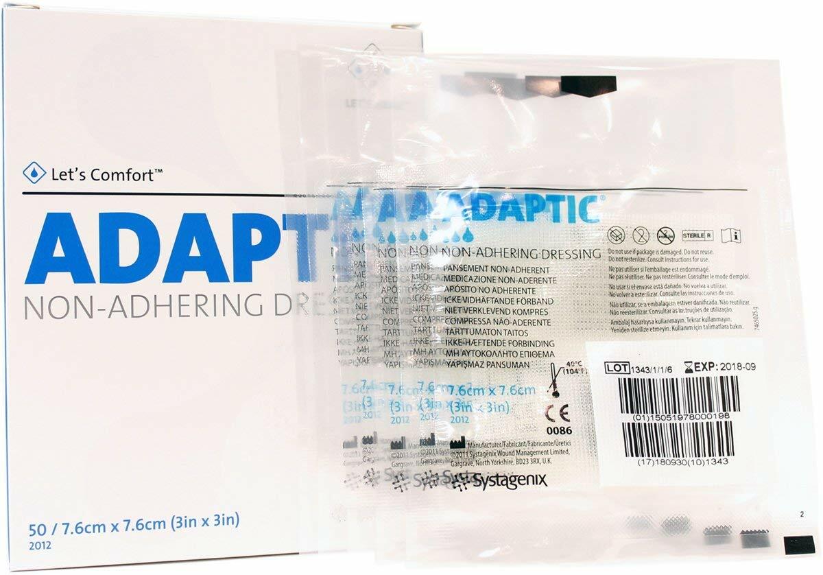 Non Adherent Dressing Adaptic 3 X 3 Inch Sterile Box of 50 | eBay