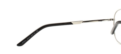 Prada Eyeglasses Glasses VPR 64Y GAQ-1O1 Polished Silver w/ Black Rims 54-18-135 - Picture 8 of 9