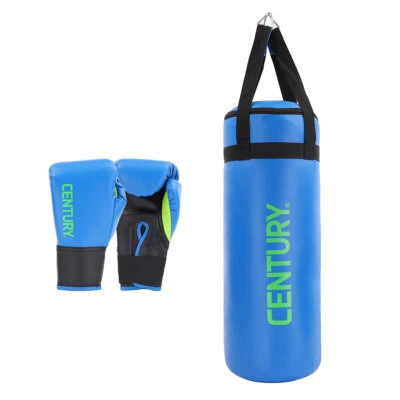 CENTURY, LLC Original Century Boxsack Set mit Boxhandschuhe für Kinder & Jugendliche in Blau