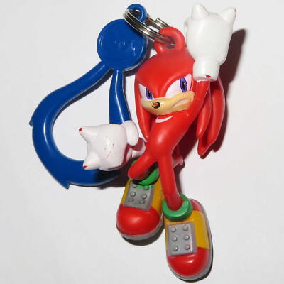 2'' 5cm KNUCKLES RUCKSACKAUFHÄNGER SONIC THE HEDGEHOG SCHLÜSSELANHÄNGER FIGUR SCHLÜSSELRING SPIELZEUG