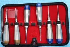 GERMAN 6 PCS STR +CVD 1.5MM TO 4MM DENTAL SURGERY EXTRACTION LUXATING ELEVATOR