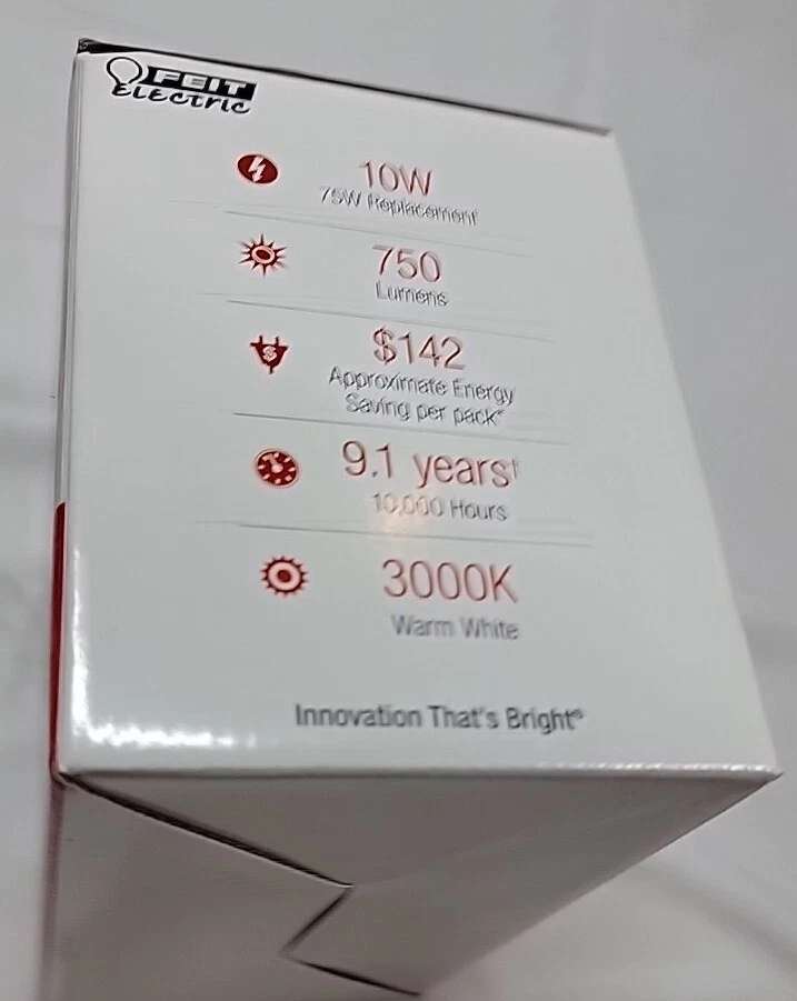 New FEIT Electric PAR38 75W LED Dimmable Bulbs 3000K Bright White 2-Pack - Image 3 of 4