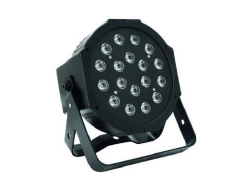 PAR RGB MULTICOLORE 18 LED X 1 WATT DMX WASH STROBO FARO DISCOTECA DJ FESTE LUCI - Foto 3 di 4