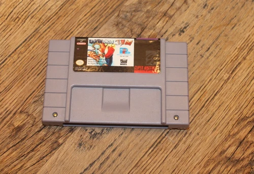 Earthworm Jim (Super Nintendo, 1994, SNES) - Authentic - Cartridge Only - Tested