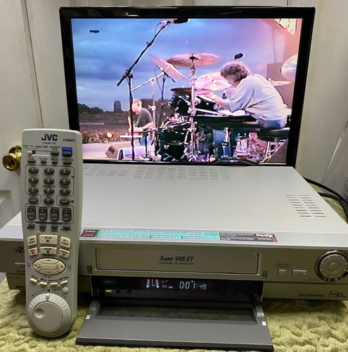 JVC Super S-VHS SVHS Super VHS VCR HR-S9911U WITH GENUINE OEM REMOTE