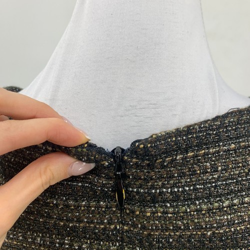 Anthropologie Moulinette Soeurs Dress Women 0P Petite Glissade Tweed Fit & Flare - Picture 6 of 13