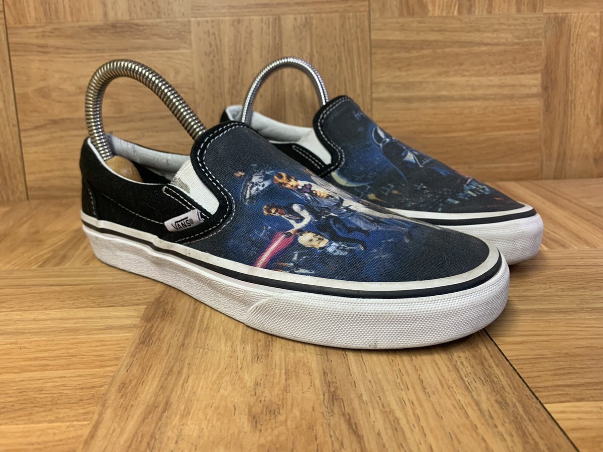 RARE? VANS Star Wars A New Hope Slip On Shoes 3.5 Men display picture 2
